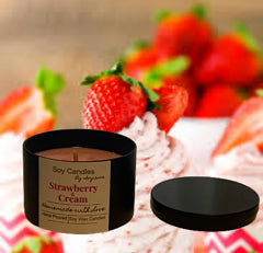 Strawberry & Cream Candle image 0